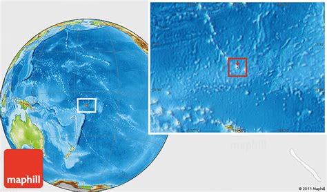 Flag Location Map of Tokelau, physical outside