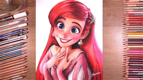 Drawing Princess Ariel - The Little Mermaid | drawholic - YouTube