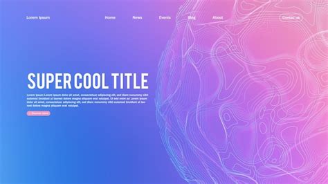 Free Vector | Landing page abstract design with sphere element Template ...