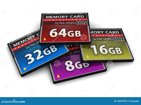 Set of CompactFlash Memory Cards Stock Illustration - Illustration of disk, flash: 18257875