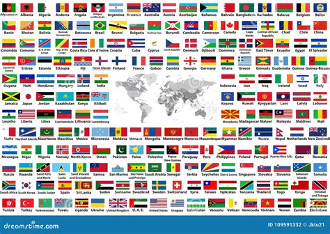 World Map Country Flags With Names