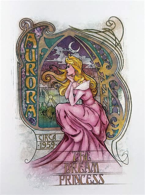 Aurora Disney Princess Inspired Concept Art (9in x 10.5in) (See Variations) | eBay