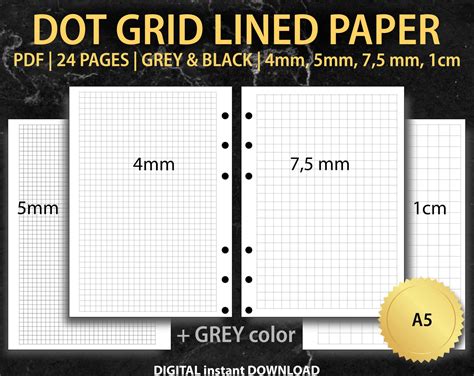 PDF Printable A5 Planner Inserts A5 Planner Template Dot | Etsy