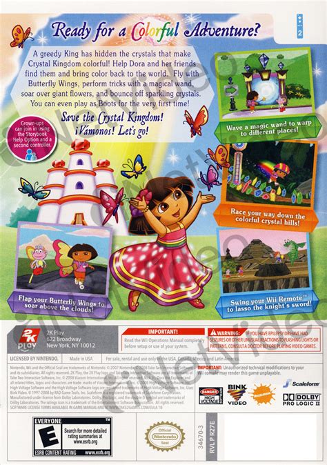 Dora the Explorer - Dora Saves the Crystal Kingdom (NINTENDO WII) on NINTENDO WII Game