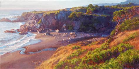 June Carey | Coastal painting, Water art, Colorful landscape