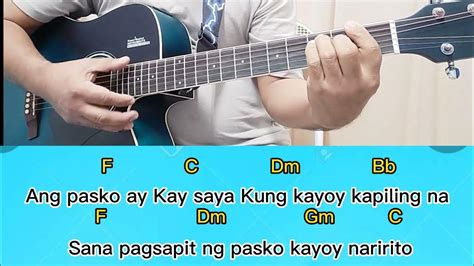 SA ARAW NG PASKO # guitar chords tutorial (Edwin de chavez channel) - YouTube