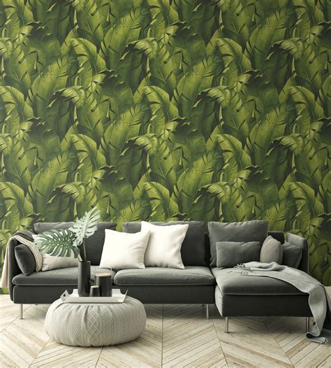 Peel and Stick Green Wallpaper Wallpaper Removable | Etsy