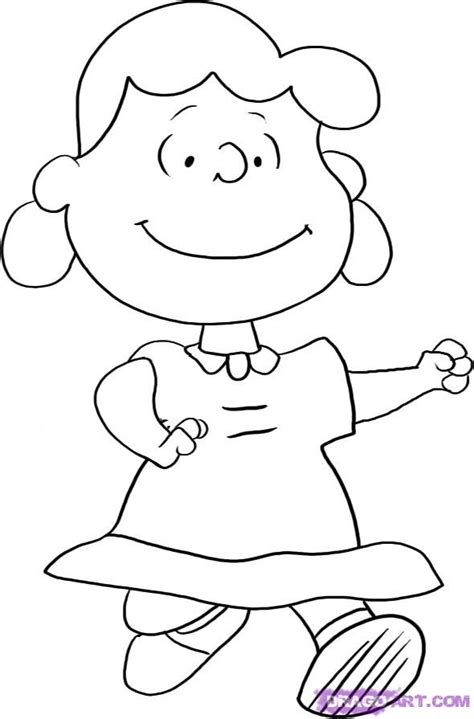 How To Draw Lucy Van Pelt From The Peanuts Gang, Step by Step, Drawing ...