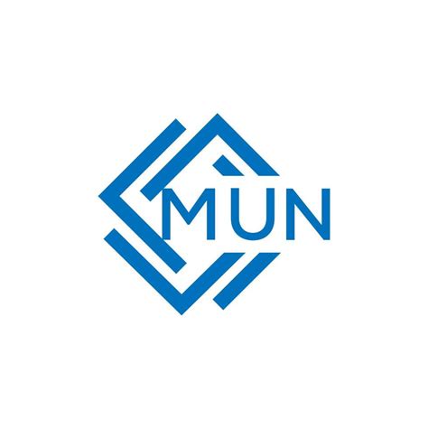 MUN letter logo design on white background. MUN creative circle letter logo concept. MUN letter ...