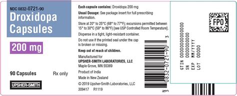 Droxidopa - FDA prescribing information, side effects and uses