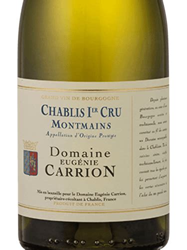 2019 Domaine Eugénie Carrion Chablis Premier Cru 'Montmains' | Vivino US