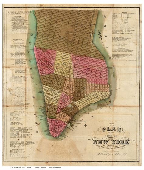 Old Maps of Manhattan - New York City