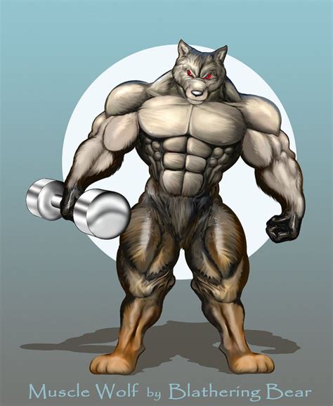 Muscle Wolf | Bear art, Mythical creatures, Wolf art