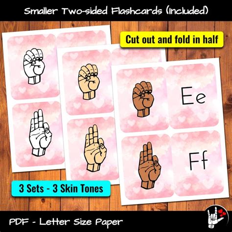 ASL Flashcards Sign Language Bundle ASL Abcs Abc - Etsy