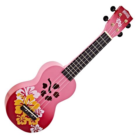 Mahalo Designer Ukulele, Hibiscus Red | Gear4music