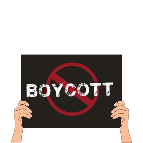 Boycott vector stock image sign in hand vector design illustration ...