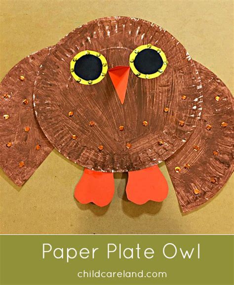 Paper Plate Owl