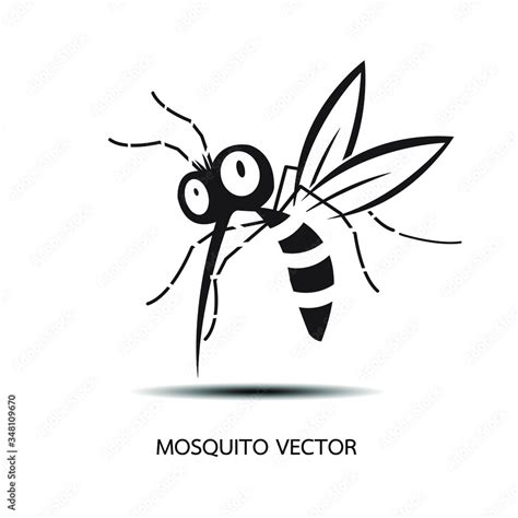 Cartoon of Aedes mosquito illustration vector. Target on mosquito ...