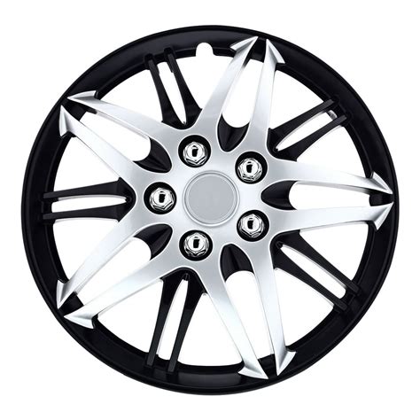 Pilot WH544-15C-BLK Universal Fit Formula Series Black and Chrome 15 Inch Wheel Covers - Set of ...