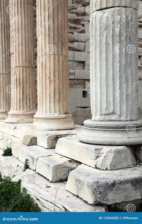 Marble columns stock image. Image of acropolis, column - 13304205