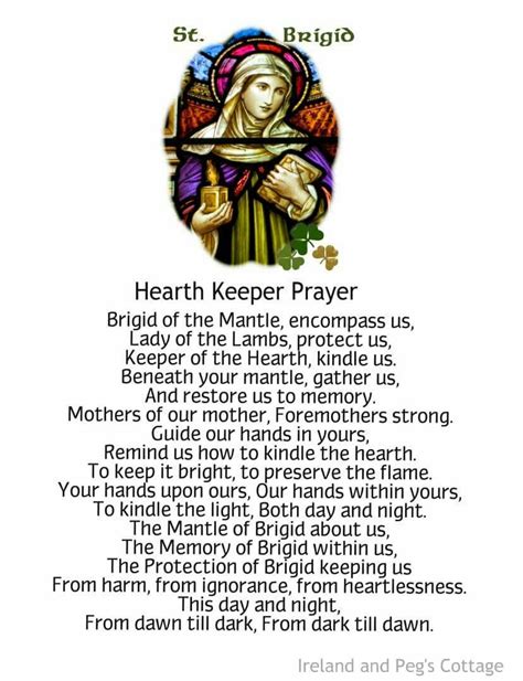 St. Brigid Hearth Keeper Prayer | St brigid, St brigid of ireland, Brigid