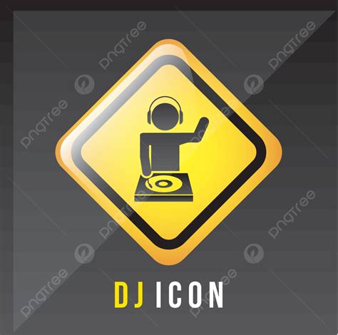 Dj Icon Black Symbols Animate Vector, Black, Symbols, Animate PNG and ...