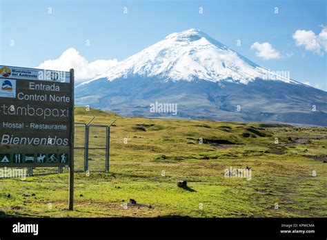 Cotopaxi National Park Entrance Stock Photo - Alamy