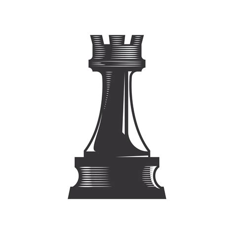 Chess Rook vector line art illustration. 3583939 Vector Art at Vecteezy