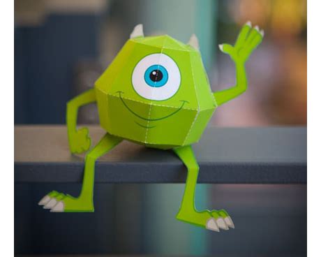 Monsters Inc. : Mike Wazowski Paper Toy | Paperized Crafts
