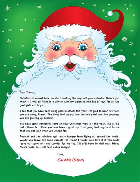 Santa Letter Example - Personalized Letters From Santa | Personalized ...