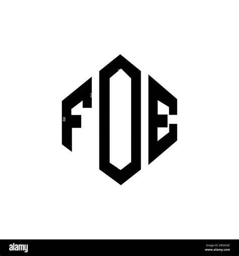 FOE letter logo design with polygon shape. FOE polygon and cube shape ...