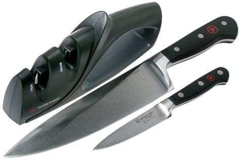 Wüsthof Classic 2-piece knife set incl. pull-through sharpener, 1120160302 | Advantageously ...