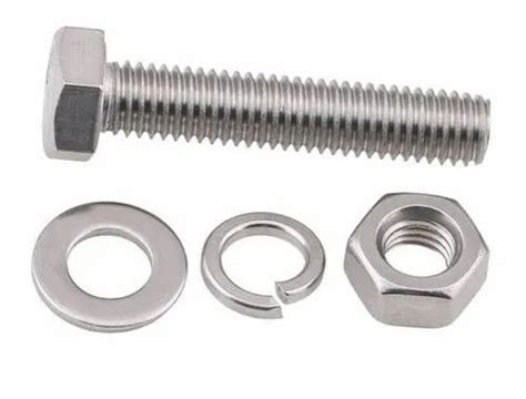 Stainless steel bolt nut washer spring washer, Material Grade: 304 ...