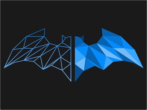 Premium Vector | Ilustration of logo batman or blue bat