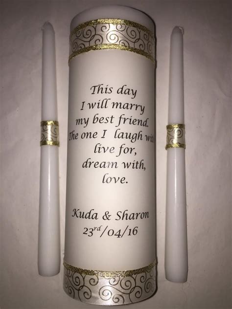 Wedding Unity Candle Set, Ceremony Candle, Personalized Wedding Candle, Poem, Love, Remembrance ...