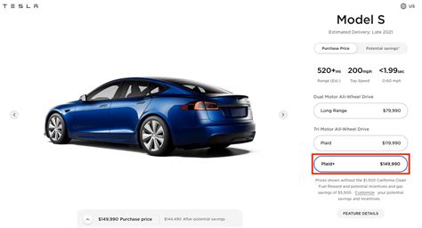 Tesla Model S Plaid+ gets a $10,000 price increase