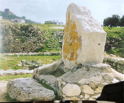 This standing stone has endured from the time and place of ancient Shechem | Standing stone ...