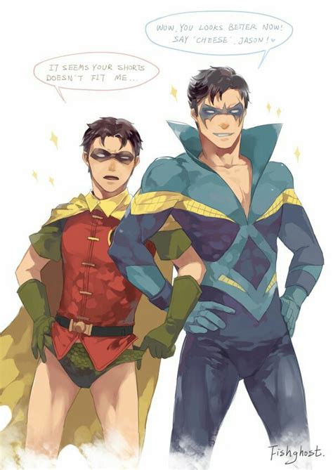 Jason Todd/Dick Grayson (Artwork by fishghost) : r/comicbooks