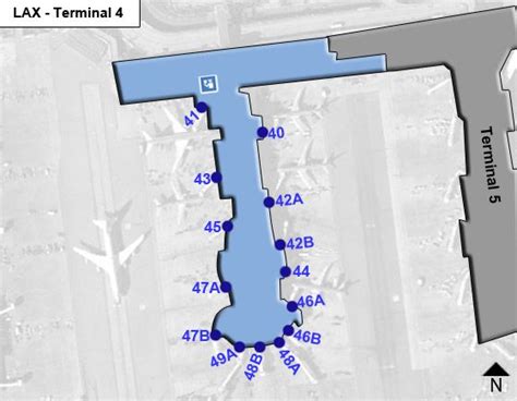 Lax Map Terminal 4 - San Antonio Map