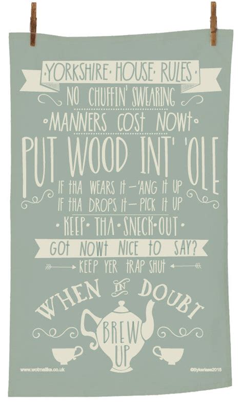 Yorkshire House Rules Tea Towel (YHRTT) – Wot Ma Like