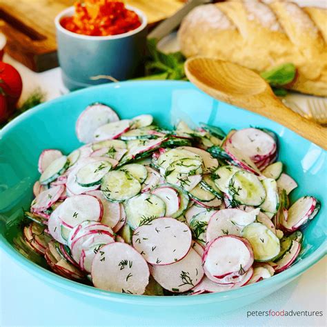 Radish Cucumber Salad - Peter's Food Adventures