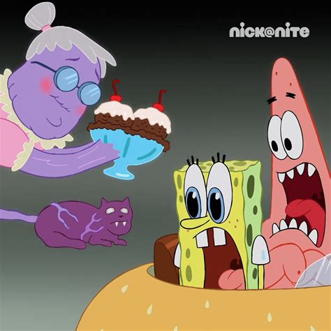 Spongebob Chocolate Old Lady Scene