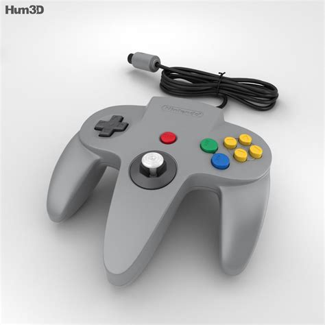 Nintendo 64 Controller 3D model - Hum3D