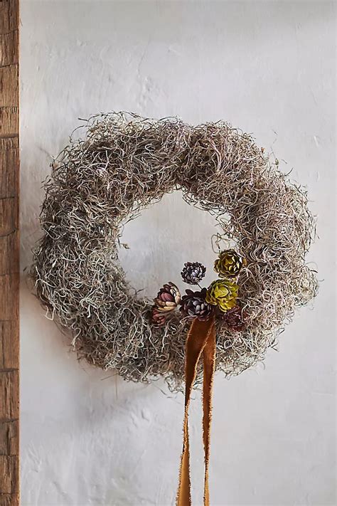 Preserved Spanish Moss Wreath | Terrain