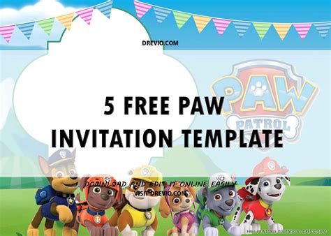 (FREE PRINTABLE) – Paw Patrol Birthday Invitation Template | Paw patrol ...