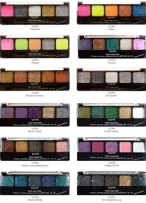 NYX Glitter eyeshadow - my own personal favs is the Sweet Chocolate & Bronze Goddess. Really ...