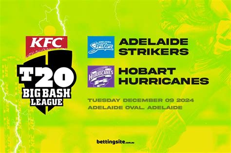 Adelaide Strikers v Hobart Hurricanes BBL Cricket Preview & Tips