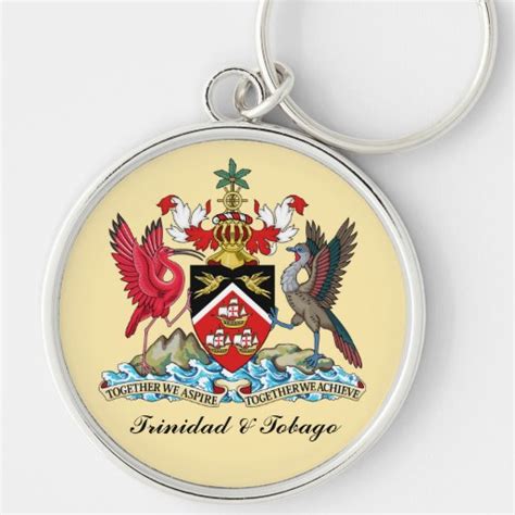 Trinidad and Tobago Coat Of Arms Keychains | Zazzle