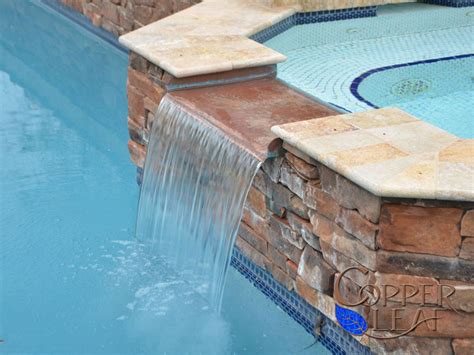 Copper Spa Spillway in Paradise Valley, AZ - Copper Leaf Pools