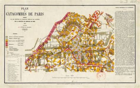 thelandofmaps: “ Map of the Paris Catacombs, 1857 [ 2090 × 1316 ] ” | Catacombs, Paris map, The ...